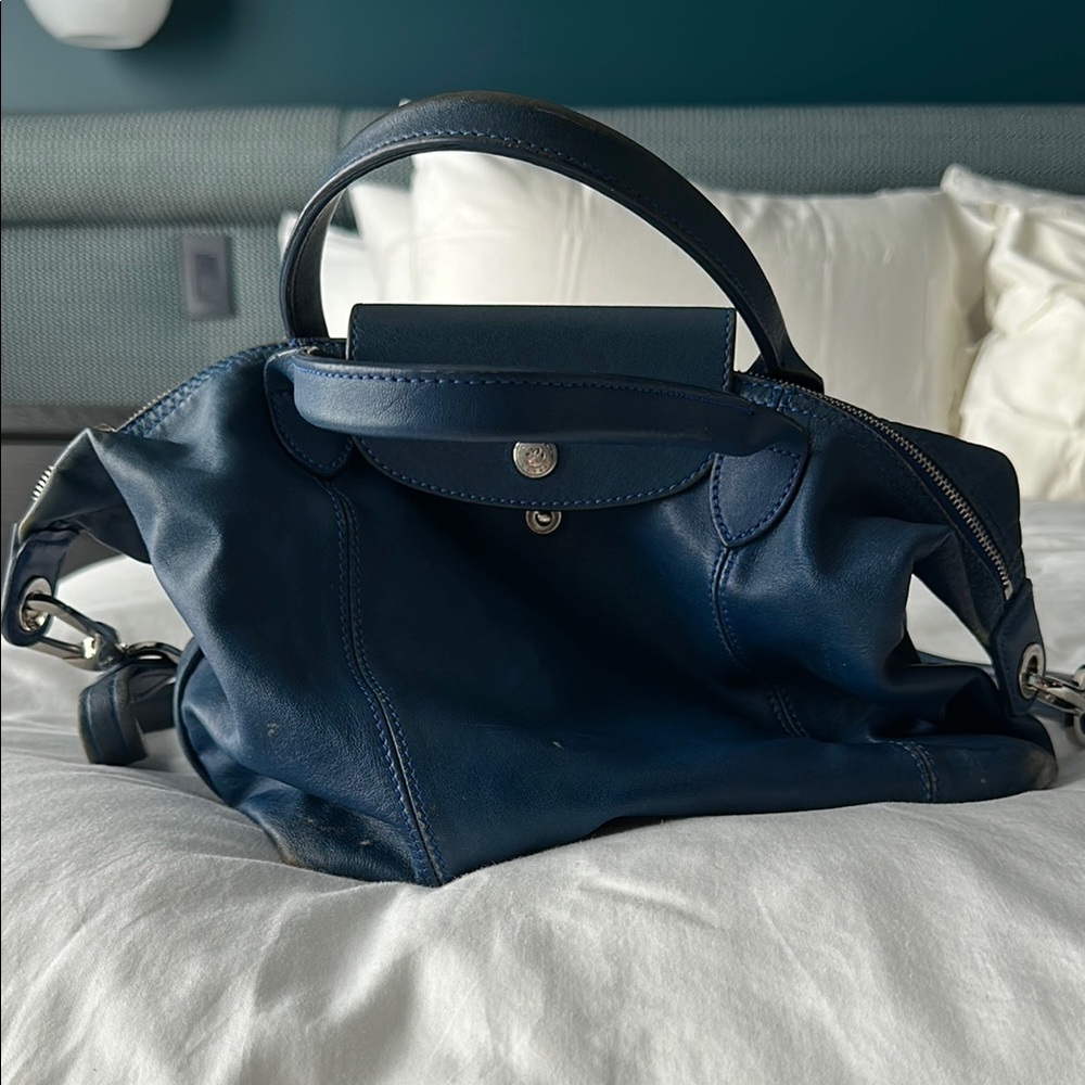 Longchamp Le Pliage Cuir Small Leather Top Handle